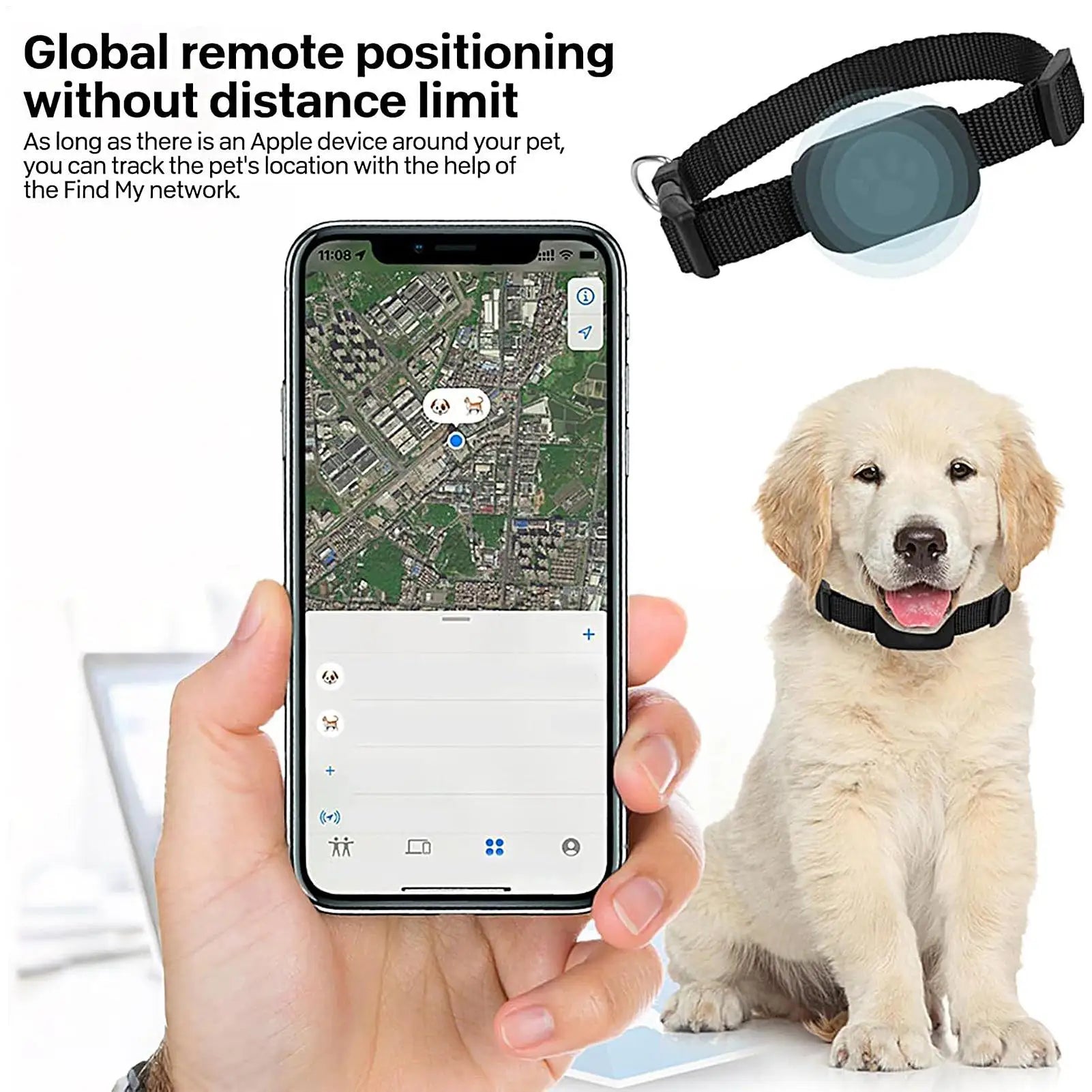 Cat GPS Cat Colla Safety Protection Long-Lasting Battery Pet Cat Locate Supplies For Medium Large Puppy