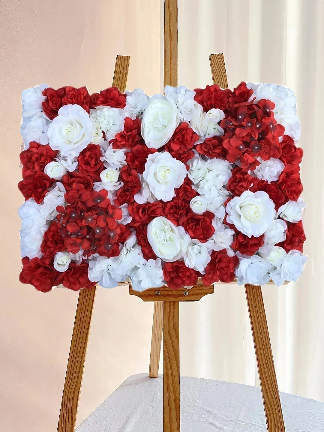 Pink Silk Rose Flower Wall Panels Artificial Flower for Wedding Decoration Baby Show Party Home Bedroom Backdrop Decor - You Offer