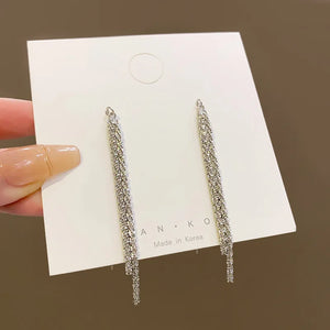 New Long Tassel Chain Dangle Earrings for Women girl Trend Korean Fashion Fine Earring Wedding Luxury Y2K Jewelry Wholesale - You Offer