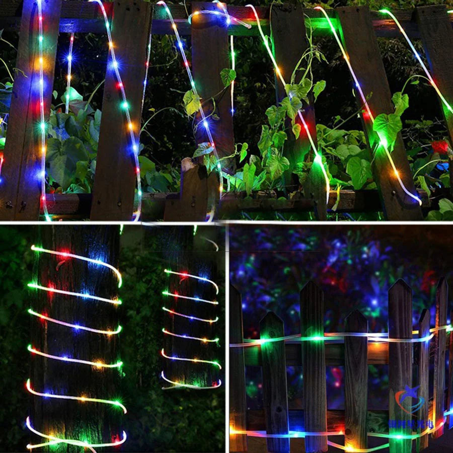 LED Rope Tube String Lights 10M 20M 30M Outdoor 8 Modes Christmas Fairy Lights Garland for DIY Party Wedding Garden Fence Decor