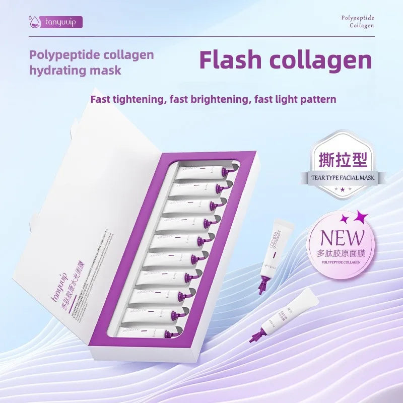 Polypeptide collagen hydrating mask Remove Dark Spots Melanin Brighten Shrink Pores Moisturizing Fade Fine Lines Skin care