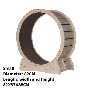 Solid Wood Cat Treadmill Small Running Wheel Large Cat Treadmill Roller Pet Fitness Pet Toys Silent Sports Track Pets Supplies