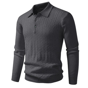 Animal Game Mens Polo Shirts V Neck Long Sleeve Knitted Button Polo Sweaters Casual Dress Pullover Outdoor Men's Cold Blouse