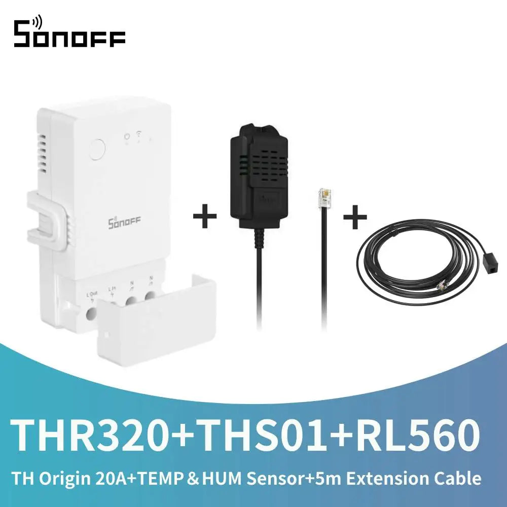 16/20A SONOFF TH Elite Origin Wifi Temperature Humidity Monitor Controller Switch With THS01/WTS01 Sensor Diy Smart Thermostatic