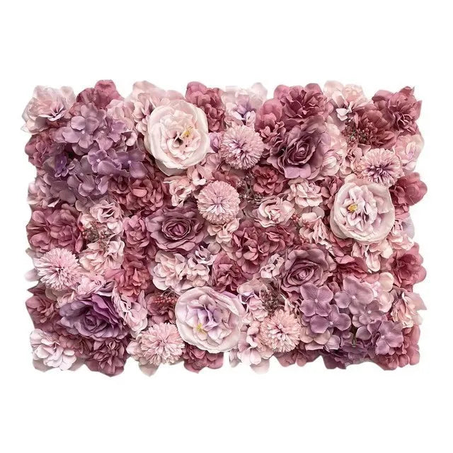 Pink Silk Rose Flower Wall Panels Artificial Flower for Wedding Decoration Baby Show Party Home Bedroom Backdrop Decor - You Offer