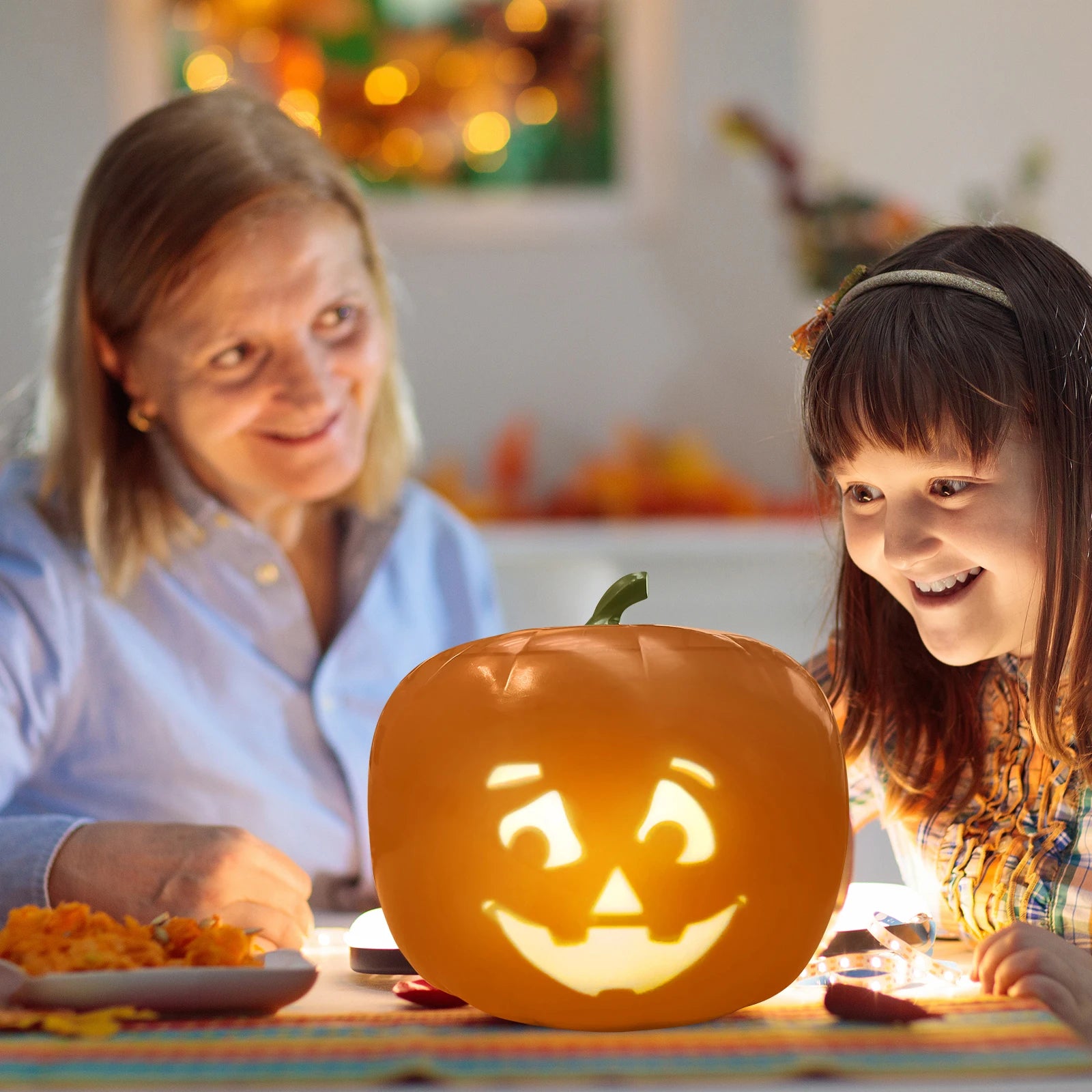 Funny Halloween Pumpkin Flash Talking Singing Animated LED Pumpkin Lamp Projection Lamp Projector Inside for Home Party Decor
