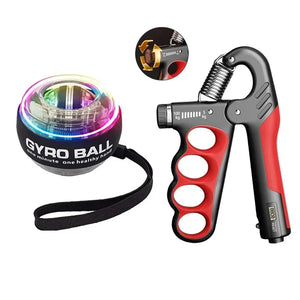 LED Gyroscopic Ball Autostart Range Gyro Power Wrist Ball Self Start Fitness Exercise Equipment Arm Hand Muscle Strength Trainer
