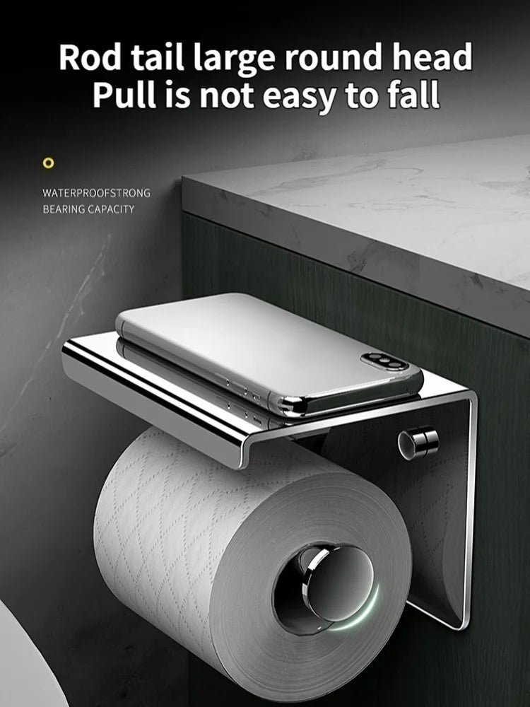 304 Stainless Steel Bathroom Toilet Paper Holder Waterproof Roll Paper Box Tissue Box Holder Bathroom Hardware Accessories