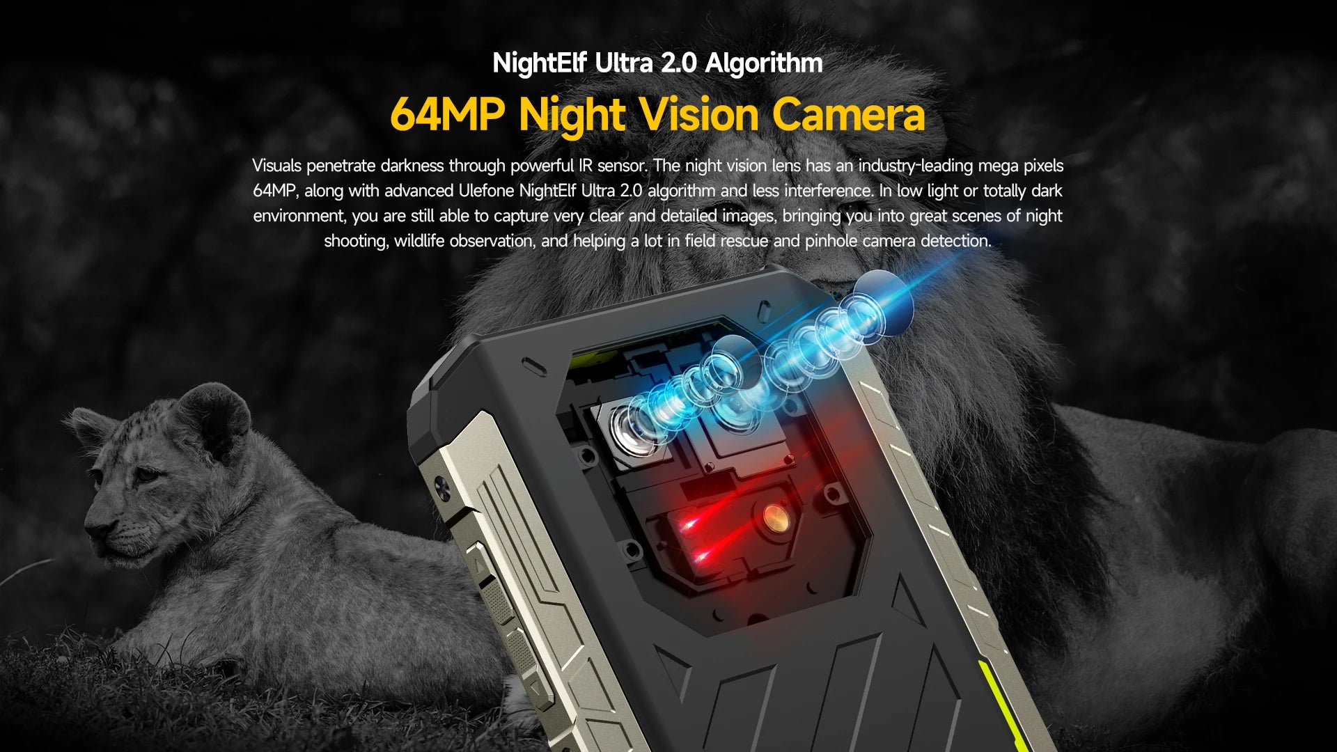 Ulefone Armor 22 Android 14,16GB (8+8GB RAM ),128GB/256GB ROM, 6.58" 120Hz ,6600mAh 33W,NFC,64MP Night Camera, Global Version