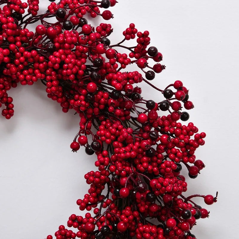 SRETNO Christmas Wreath Artificial Plants Red Fruit Flower Wreath Home Decorations Ornaments Christmas Supplies 2025 New Garland