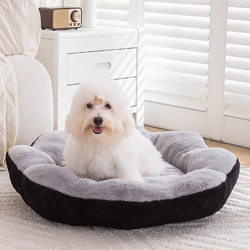 Winter Universal Dog Bed Mat Cute Flower-Shaped Nest Bed for Large Dog Cat Pet Plush Warm House  Pet Dog Accessories