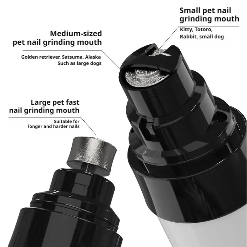 New LED Pet Nail Clippers USB Rechargeable Silent Grinder For Small Large Dogs Cats Paws Trimming Grooming Accessories