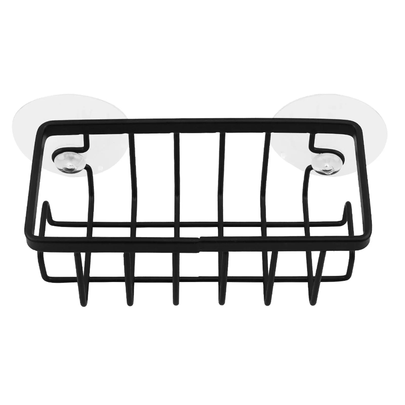 Home With Hook Draining Durable Soap Black Kitchen Sink Scrubber Countertop Sponge Holder Hollowed Suction Cup Caddy Organizer - You Offer