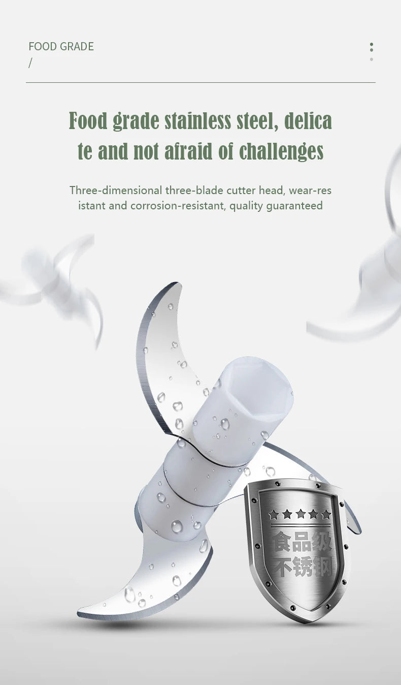 Mi Glass Electric Garlic Crusher Portable Fresh Meat Chopper USB Charging Ginger Chili Vegetable Masher Machine Kitchen Tool