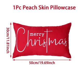 Christmas Lumbar Pillow Christmas Decoration for Home 2025 Pendant Xmas Lumbar Pillow Cover Ornament Navidad Natal New Year Gift