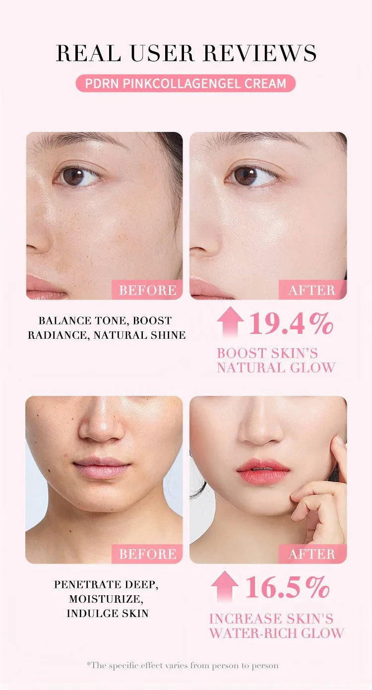 PDRN Pink Collagen Gel Cream  Fade Fine Lines Facial Moisturizing brightning Anti Aging Firming Skin Care
