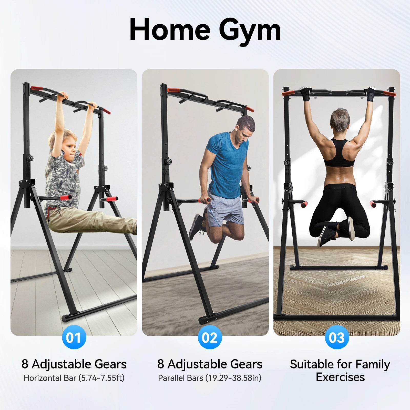 Triangular Pull Up Station Pull Up Bar for Home Gym Strength Training Equipment  Adjustable Height Home Pull Up Bar