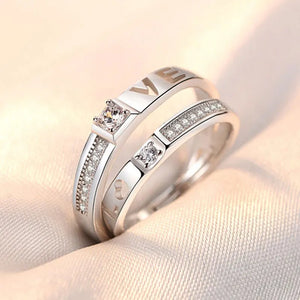 2Pcs 925 Sterling Silver Couples Ring Sets Light Polishing Simple Ring for Woman Man Classic Wedding Fine Jewelry Circle - You Offer