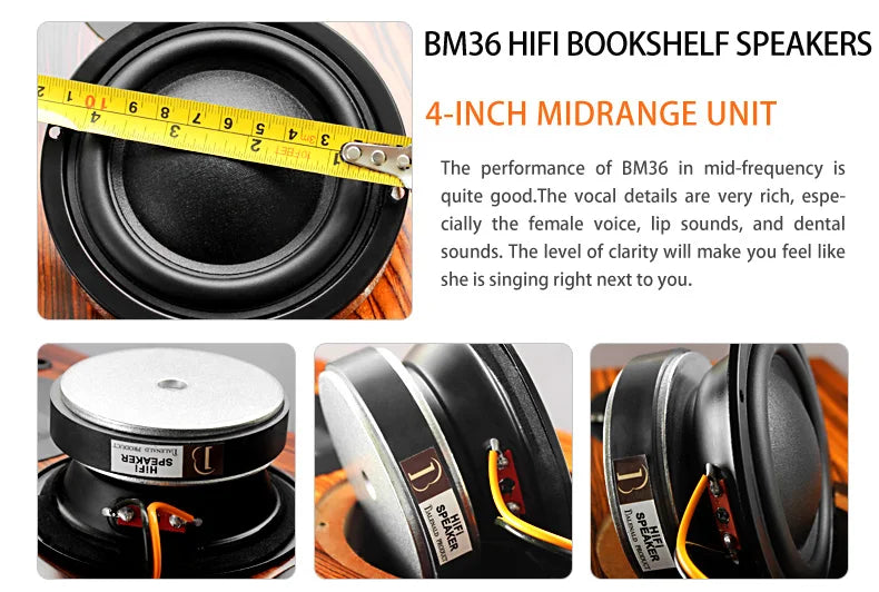 BM36speaker High fidelity hifi speaker audiophile grade passive bookshelf speaker