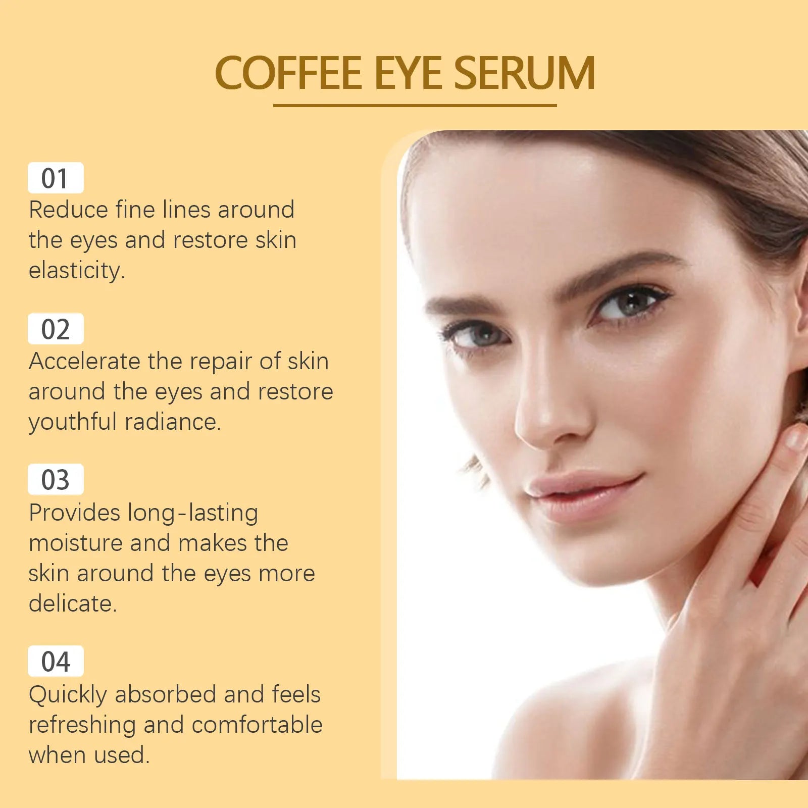 Anti-Wrinkle Eye Serum Roller Fade Eye Fine Line Collagen Lightens Dark Circles Bags Puffiness Tighten Under Eyes Skin Care