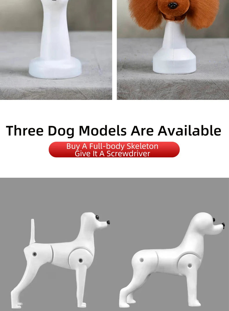teddy Pet simulated head hair fake dog head model beautician practice cutting dog hair dog body Wig Pet Grooming Student study