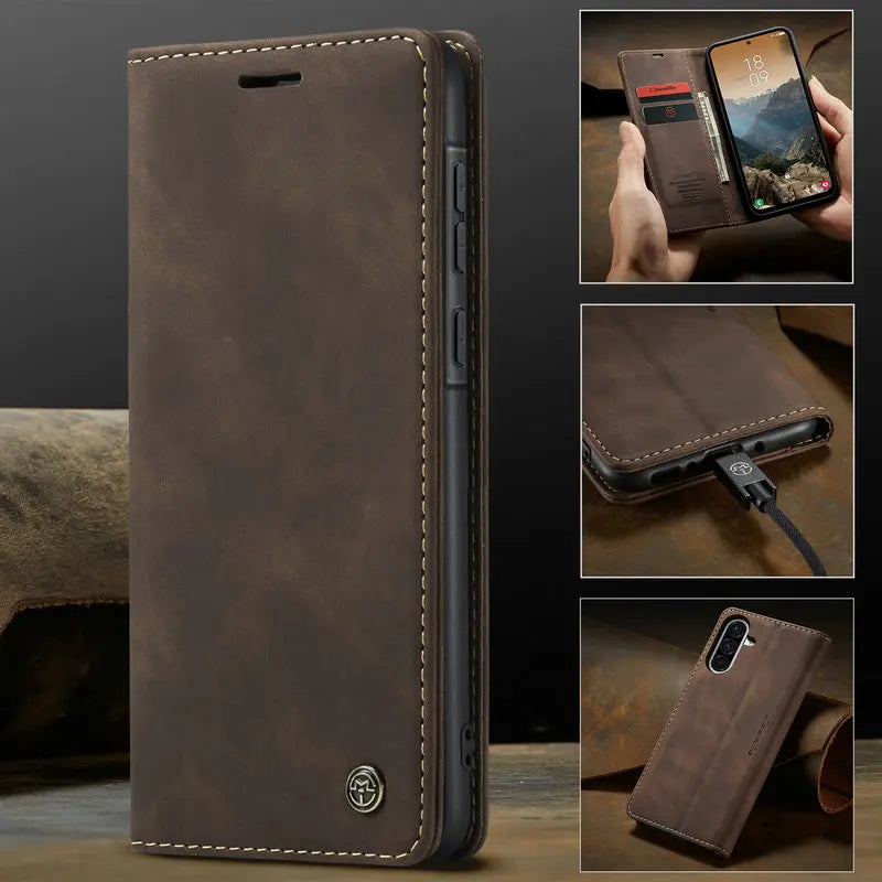 Luxury Case for Samsung Galaxy A56 5G 2025 Flip Cover Magnet Leather Card Pouch Book Fundas Samsung A56 A36 A26 A16 06 A 56 A17