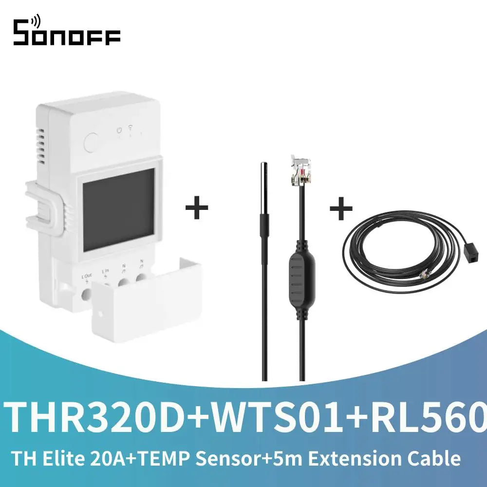 16/20A SONOFF TH Elite Origin Wifi Temperature Humidity Monitor Controller Switch With THS01/WTS01 Sensor Diy Smart Thermostatic