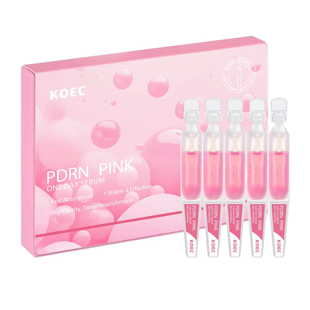 10Vials/Box PDRN PINK ONE DAY SERUM Firming Hydrating Ampoule Smoothing Skin Oil Control Pore Refining Skin Rejuvenation Essence