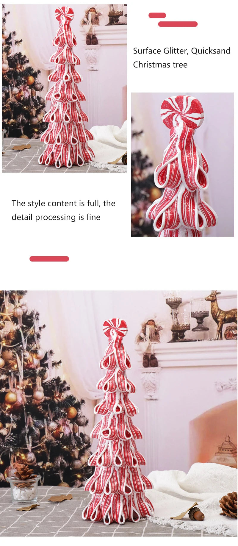 2023 Christmas Luminous Castle Christmas Tree Decoration Ornaments Soft Clay Cute Macaron Accessories Xmas Holiday Supplies