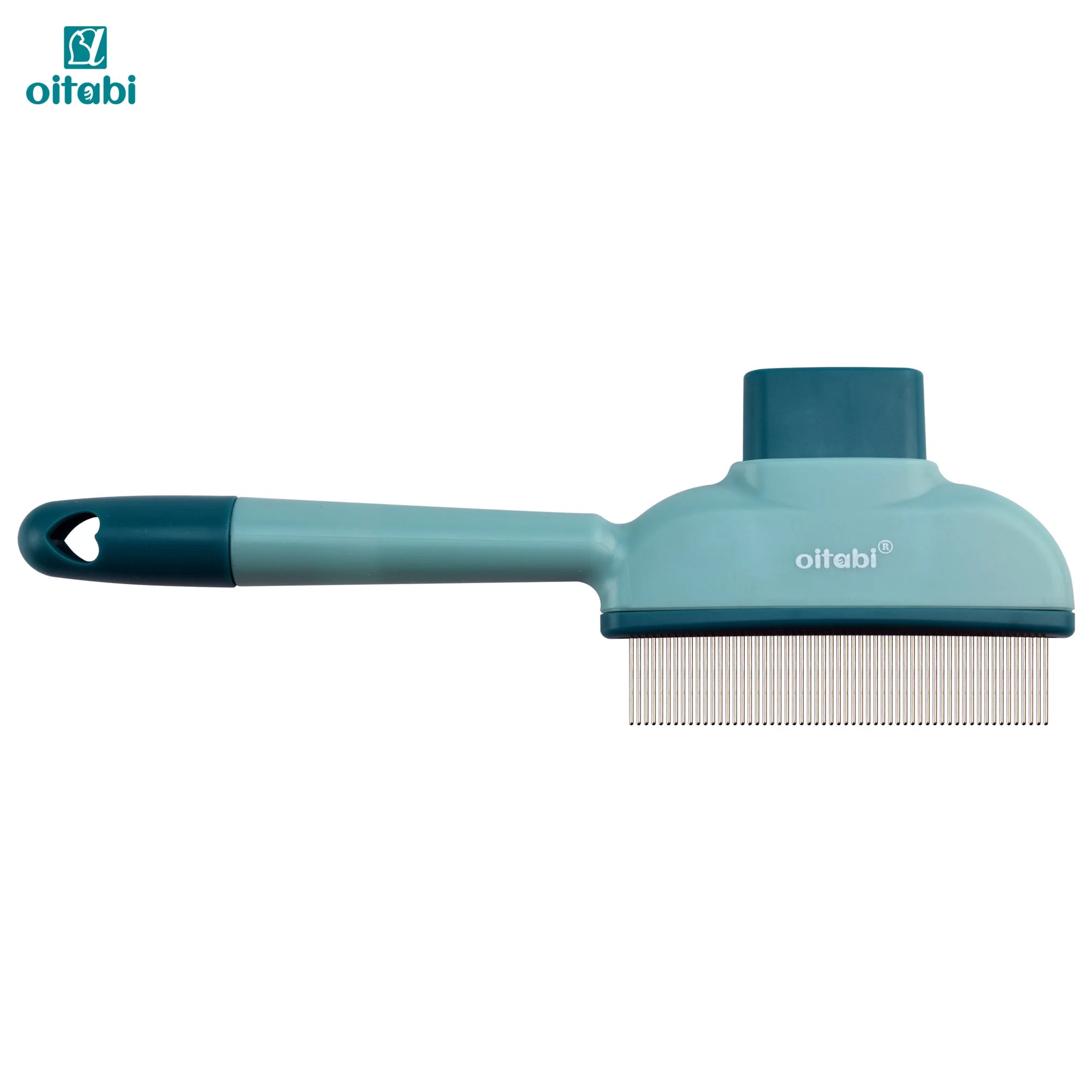 Oitabi 1/2PCS Flea Comb for Dogs Brush for Shedding Pet Hair Removal Comb with Long & Short Stainless Steel Teeth for Deshedding