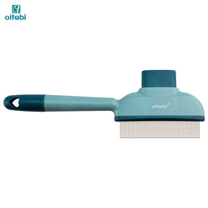 Oitabi 1/2PCS Flea Comb for Dogs Brush for Shedding Pet Hair Removal Comb with Long & Short Stainless Steel Teeth for Deshedding
