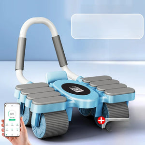 Upaded Six-Wheel Eight-Knee Pu-Up Rebound Abdominal Wheel Fitn Equipment for Men And Women Home Exercise Abdominal Mus...