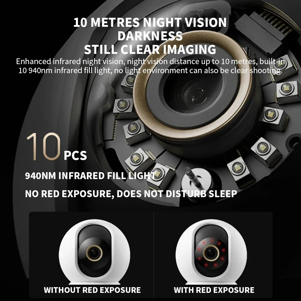 New Xiaomi Smart Camera C700 8MP 4K Ultra HD Low Light Full-color Baby Cry Detection 2-Way Voice Call Surveillance China Version