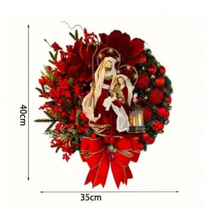 Christmas Wreath Hot Sale Merry Christmas Decoration Wreath Manufacturer Artificial Greenery Christmas Garland Decoration