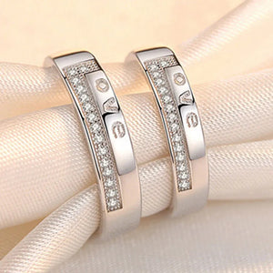 2Pcs 925 Sterling Silver Couples Ring Sets Light Polishing Simple Ring for Woman Man Classic Wedding Fine Jewelry Circle - You Offer