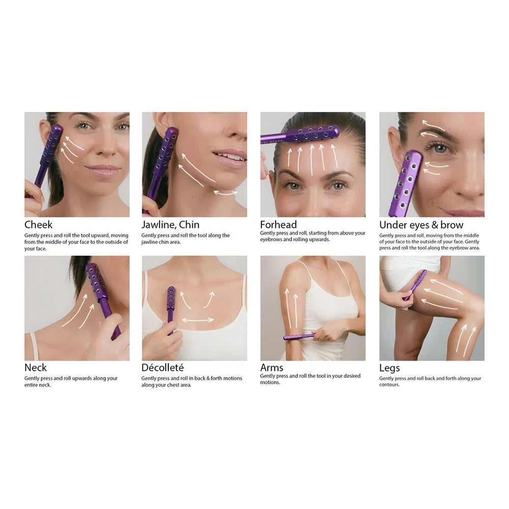 Germanium Stone Beauty Sculptor Roller Facial Massage Tool Radiance Roller for Up Lifting and Skin Care