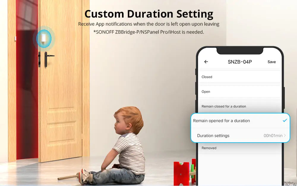 SONOFF SNZB-04P Zigbee Door Window Sensor Home Security Alarm Sensor Local Smart Scene Works with Smartthings Alexa Google Home