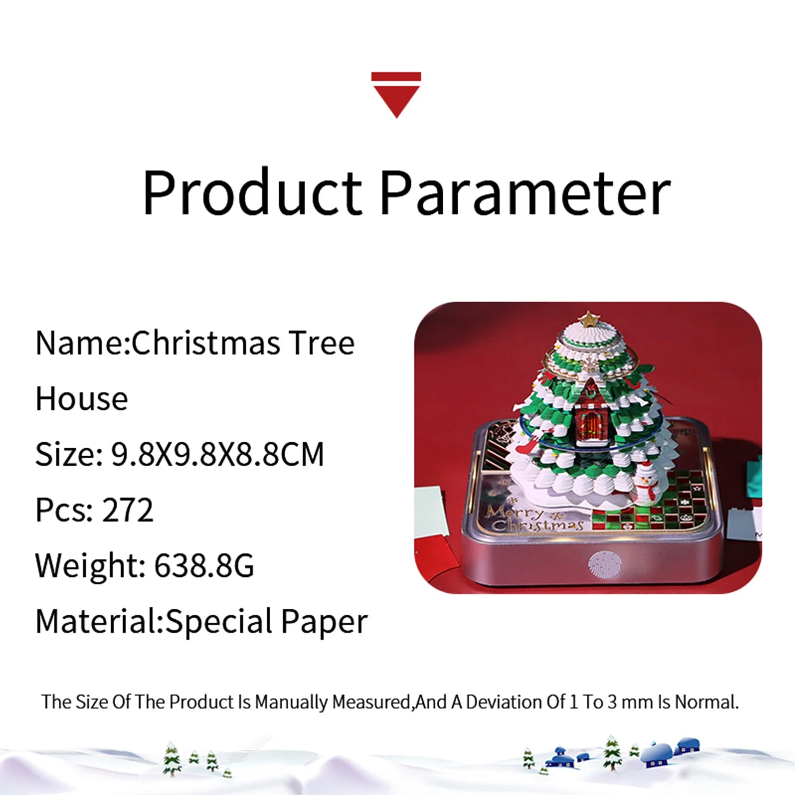 Desk Time Piece Calendar 2026 Desk Calendar With Light 3D Tear-away Calendar Paper Carving Art Memo Pad Notepad Christmas