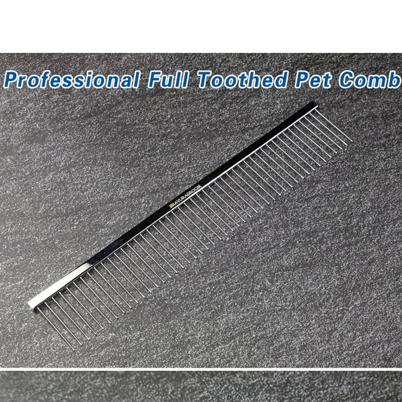 BAVURA Stainless Steel Pet Dematting Comb Grooming Tool for Dogs And Cats Removes Loose Undercoat Mats And Tangles
