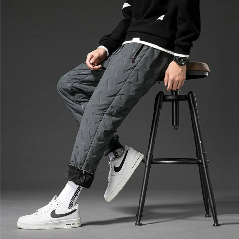 New Big Size Winter Pant Men Thick Fleece Lined Jogger Cotton Padded Warm Work Trouser Male Plus Large Sweatpant 9XL 10XL Autumn - You Offer