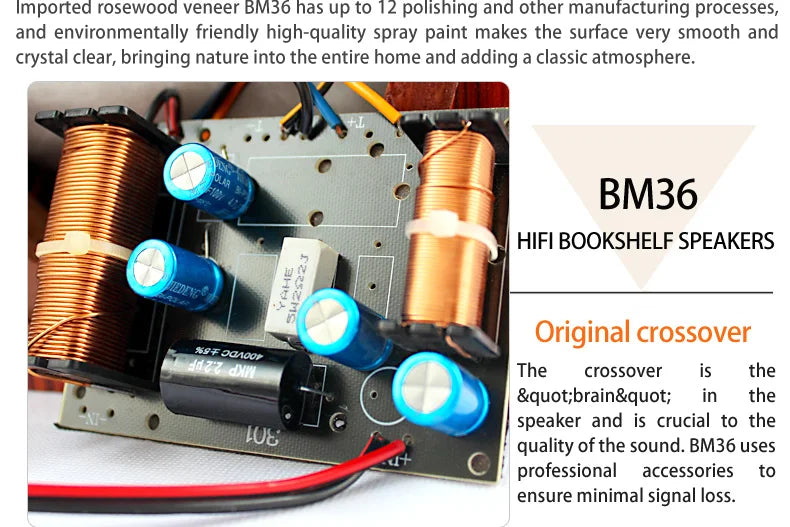BM36speaker High fidelity hifi speaker audiophile grade passive bookshelf speaker