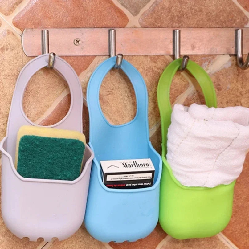 Sink Drain Rack Kitchen Storage Basket Shelf Hang Sink Bag Sponge Holder Soap Dish Drainer Home Organizer Kitchen Accessories - You Offer