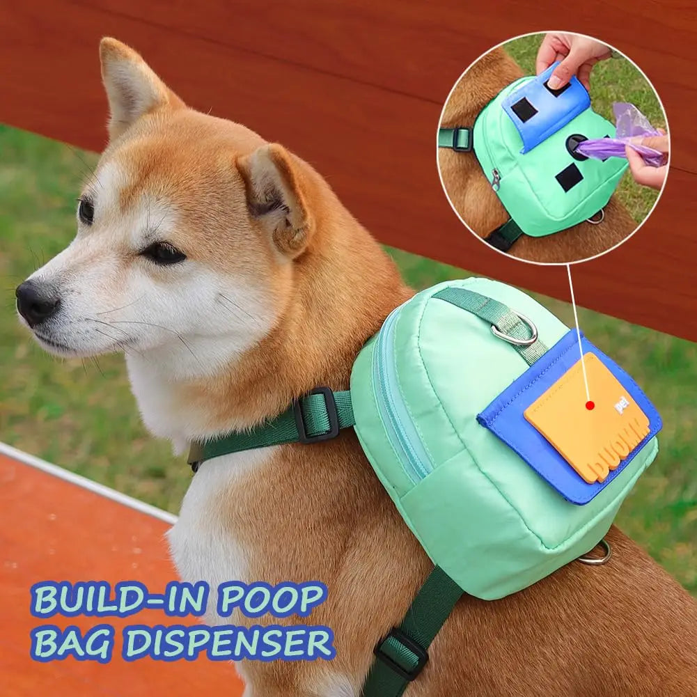 Cat and Dog Backpack Pet Traction Backpack Outdoor Travel Adjustable Pet Backpack Shoulders Pet Outing Equipment Breathable