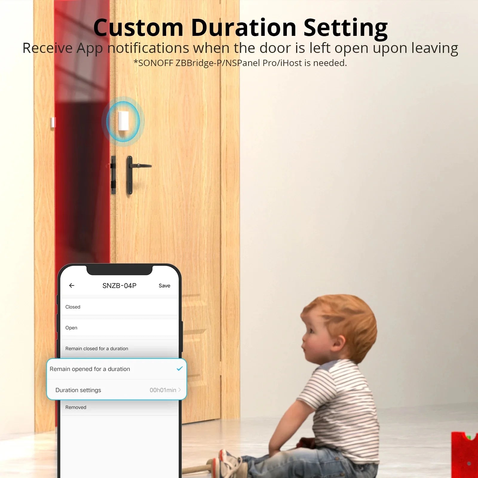 SONOFF SNZB-04P Zigbee Door Window Sensor Home Security Alarm Sensor Local Smart Scene Works with Smartthings Alexa Google Home