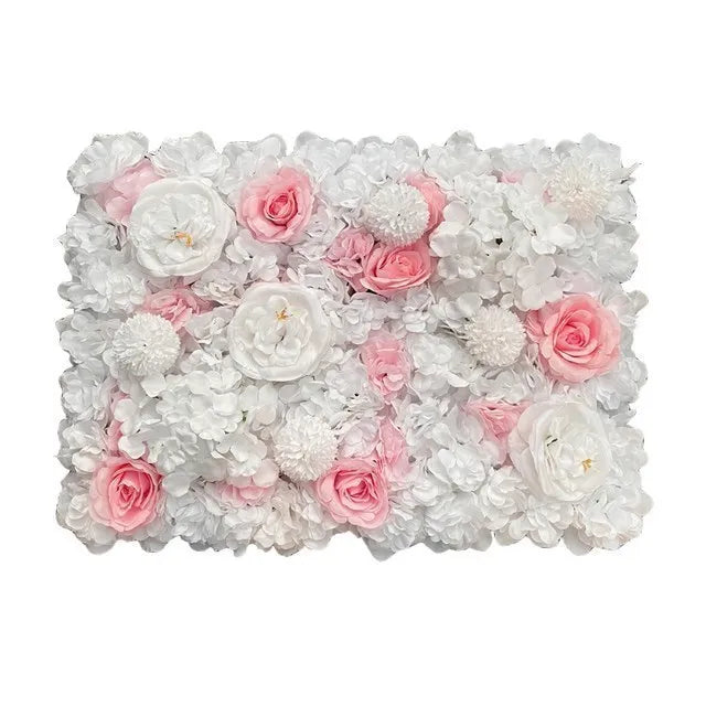 Pink Silk Rose Flower Wall Panels Artificial Flower for Wedding Decoration Baby Show Party Home Bedroom Backdrop Decor - You Offer