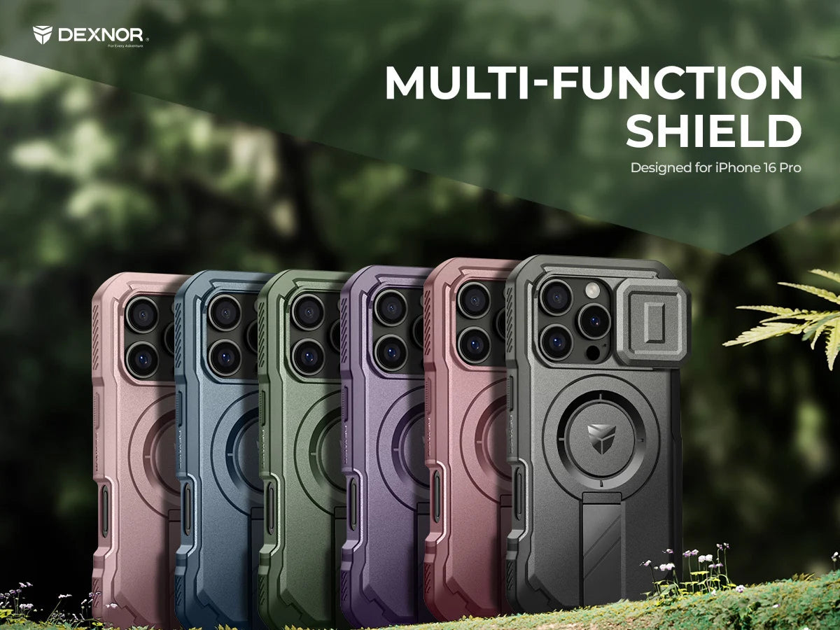 For iPhone 16 Case Kickstand Compatible with MagSafe Shockproof Bumper Cases with Slide Camera Cover  Built-in Screen Protector
