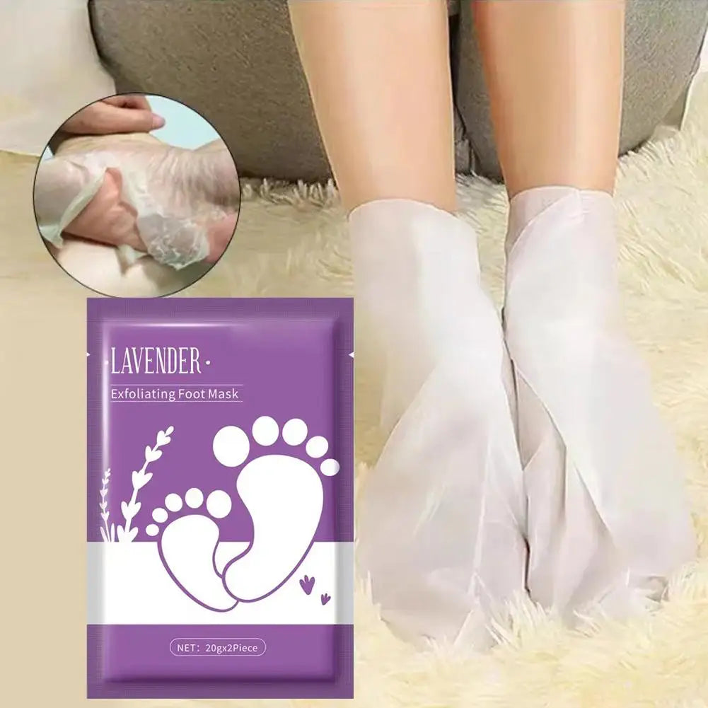 Exfoliating Foot Mask Lavender oil Moisturizing Remove Dead Skin Calluses Heel Crack Repair Foot Mask winter Foot Skin Care
