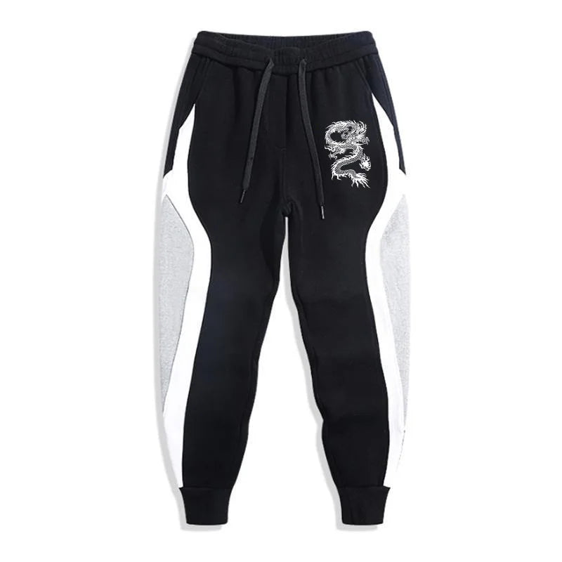 New Men Casual Drawstring dragon print Pants Jogger Pants Sweatpants Running Pants Sweatpants for Men - You Offer