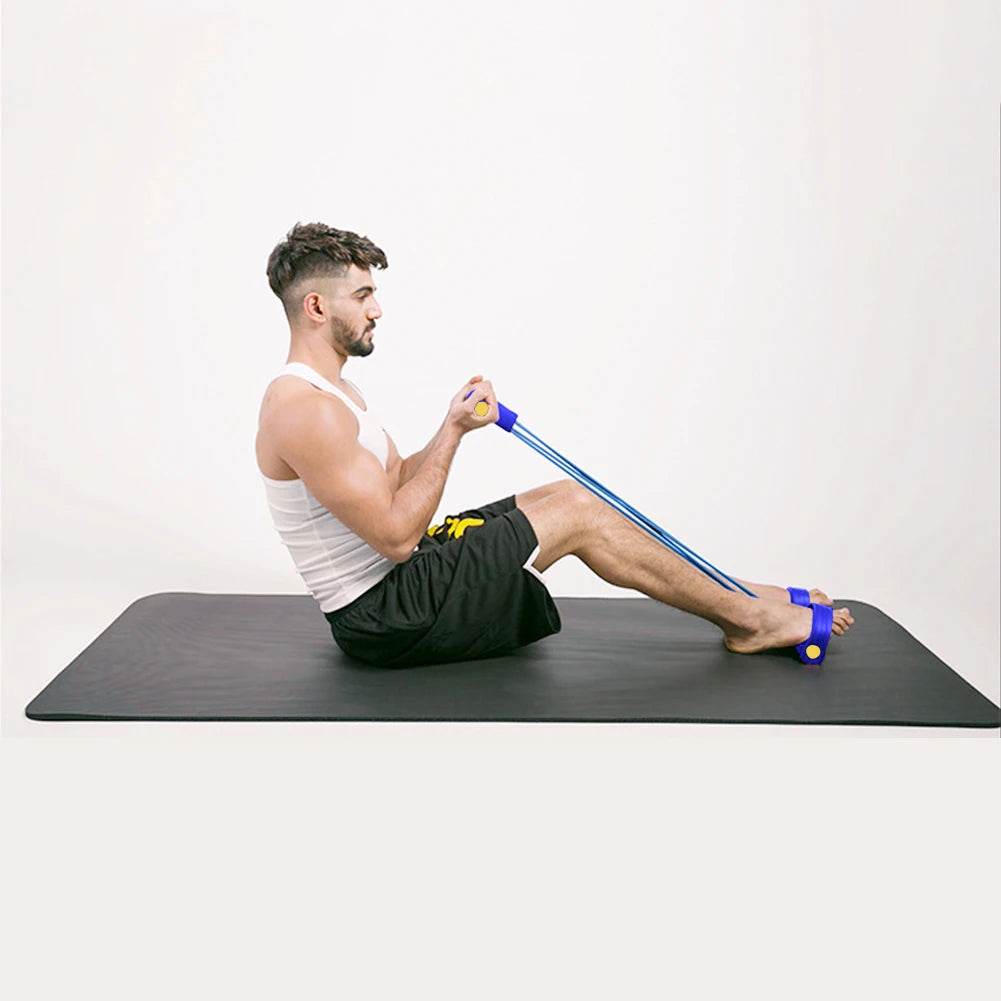 Pedal Pulling Resistance Band Sit-up Assistant with Slimming Belly Female Fitness Yoga Equipment Household Fitness Pulling Rope - You Offer