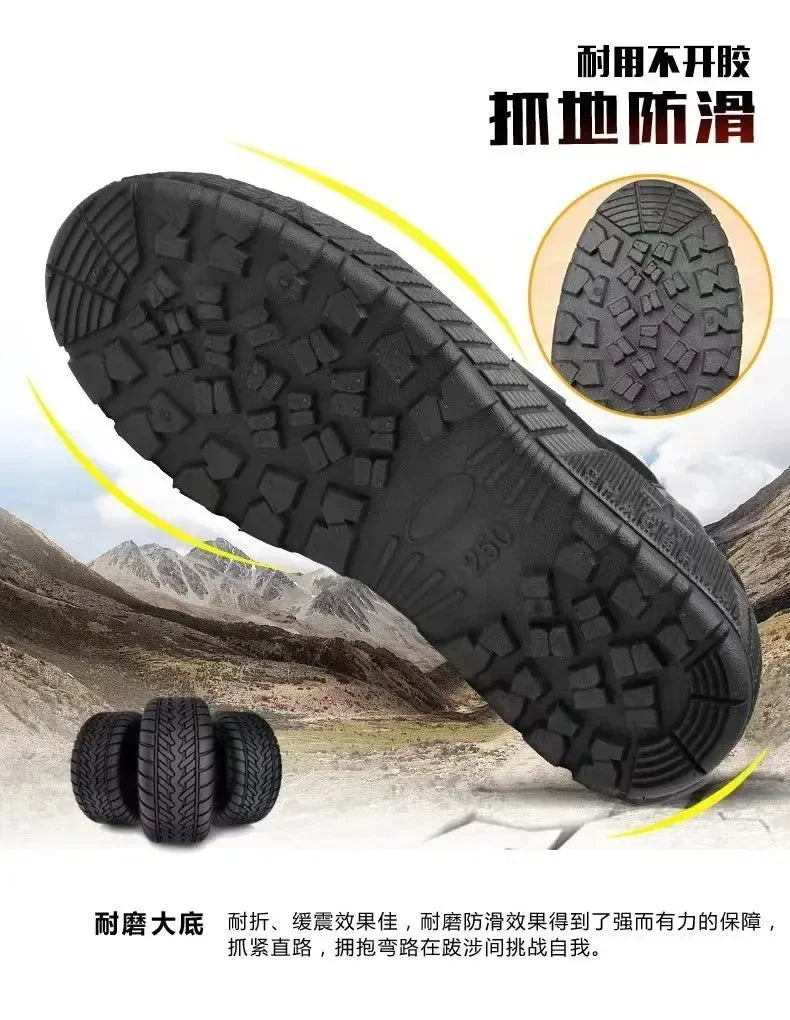 Mens Canvas Shoes Outdoor Breathable Work Shoes Non Slip Casual Sneakers for Male Soft Sole Walking Flats Zapatos Casuales